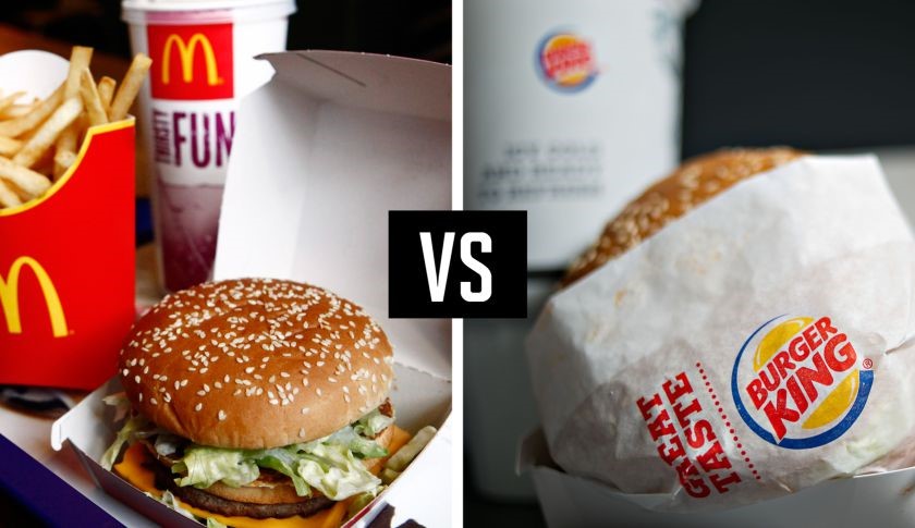 Бургер кинг доставка спб. Макдональдс и бургер Кинг конкуренция. Мак против бургер Кинг. Бургер Кинг vs макдональдс. Сравнение бургер Кинг и макдональдс.